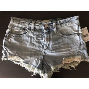 Free People Daisy Chain Frayed Denim Shorts