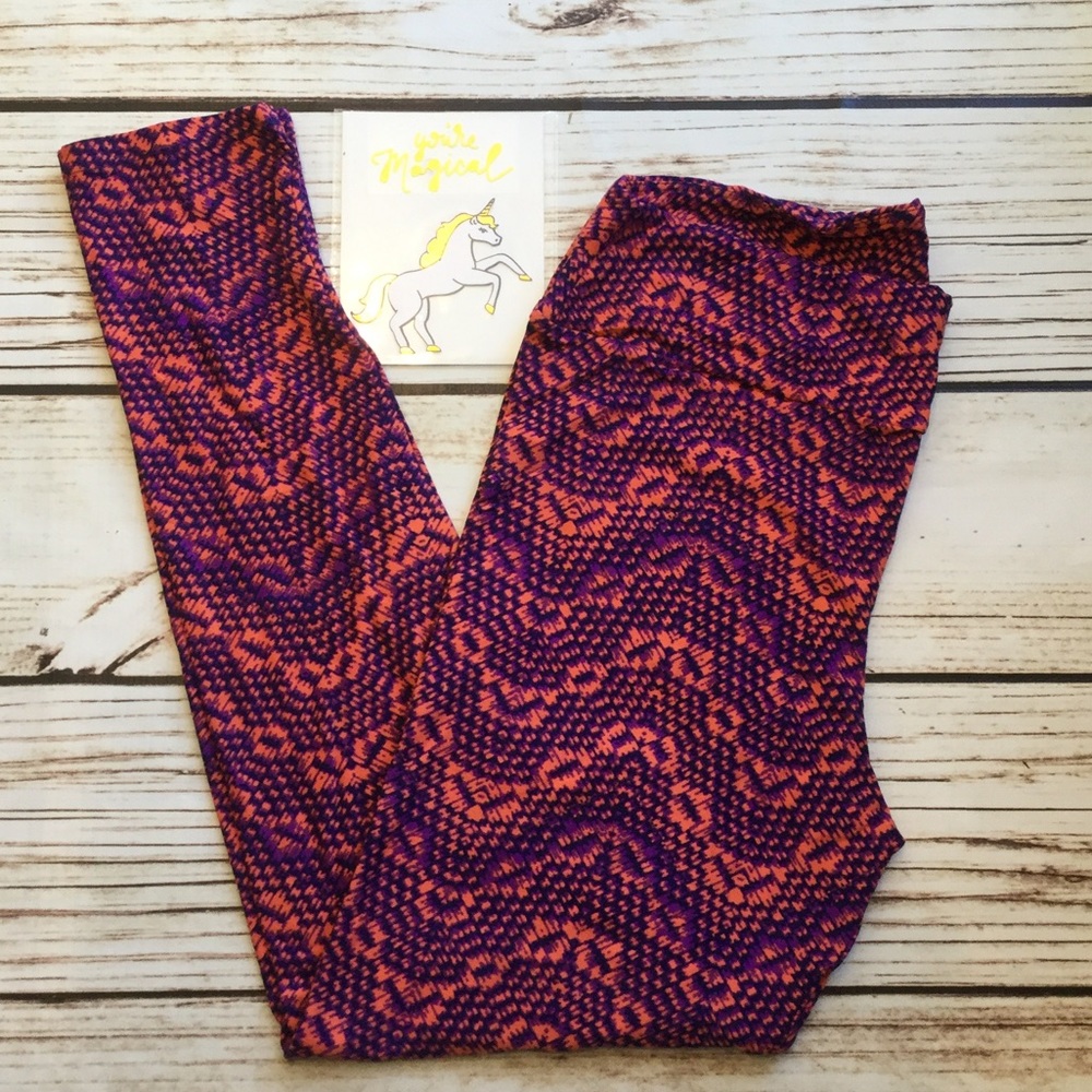 💝NWT TC purple/Coral super soft leggings