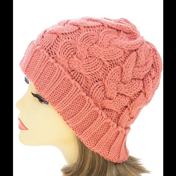 2- in -1 Cable Knit In Pink, Dark Green - Picture 3 of 6