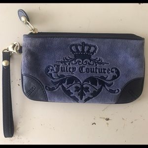 Juicy Couture Velour Navy Wristlet