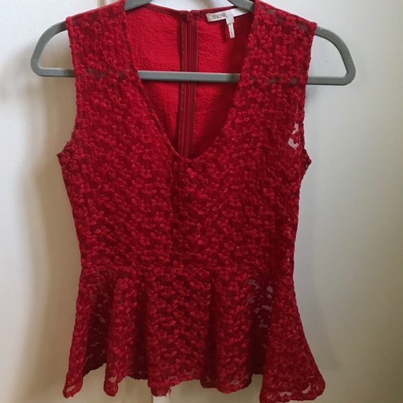 MAJE eyelet lace peplum top - Picture 2 of 6