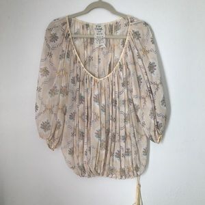 Boho Babe Free People One Peasant Style Flowy Top