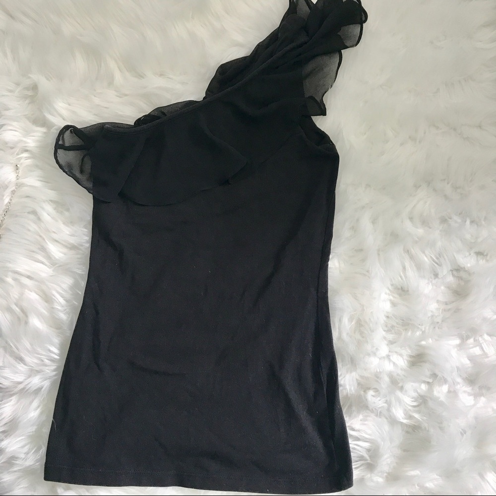 Express Asymmetric  Blouse w/ Ruffles Size S - Picture 2 of 8
