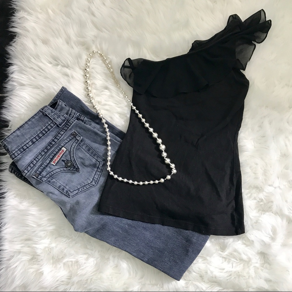 Express Asymmetric  Blouse w/ Ruffles Size S - Picture 3 of 8