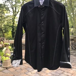 Bugatchi Black Dress Shirt