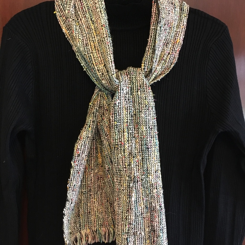 Handwoven Nancy Cook Smith Rayon/Cotton scarf