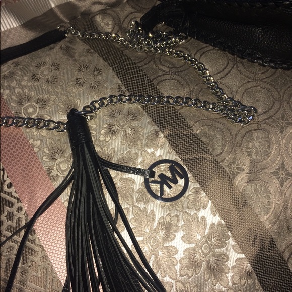Black Leather Chain Michael Kors Purse - Picture 4 of 5