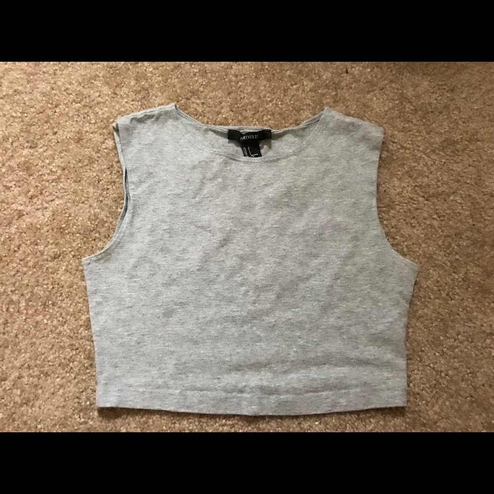 Gray F21 Crop Top