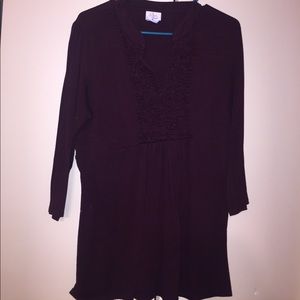 Maroon maternity top