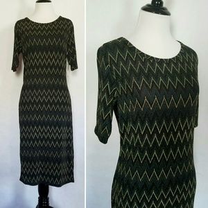 LuLaRoe Elegant Julia Sheath Midi Dress