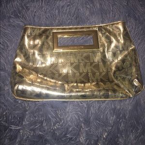 Authentic Gold Michael Kors clutch