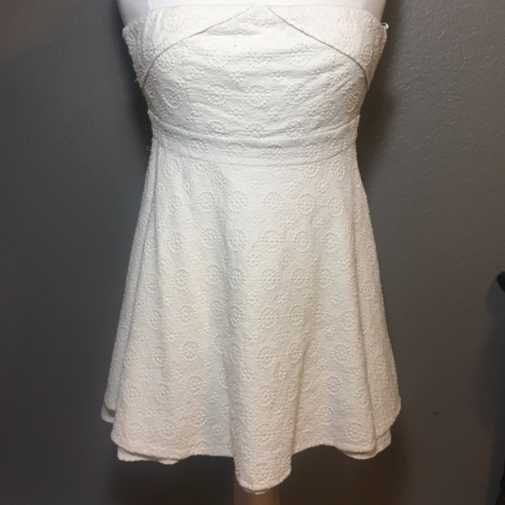 Pins & Needles off-white strapless dress