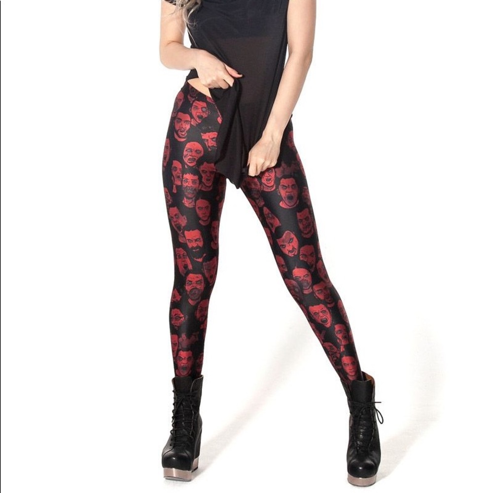 Zombie Red Black Milk Leggings - L