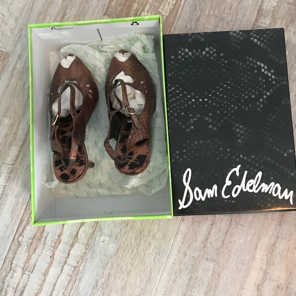 Brand New Sam Edelman Size 7.5 Shoes pink gold/bronze color