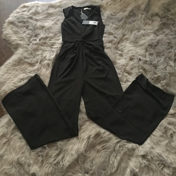 HALSTON HERITAGE Knotted Front Jumpsuit Sz 0 - Picture 3 of 10