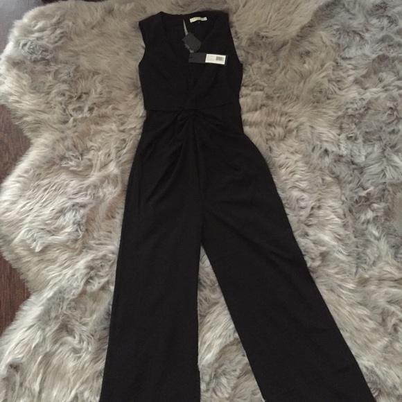 HALSTON HERITAGE Knotted Front Jumpsuit Sz 0 - Picture 4 of 10