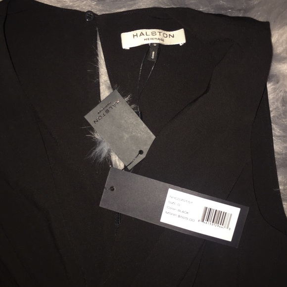 HALSTON HERITAGE Knotted Front Jumpsuit Sz 0 - Picture 5 of 10