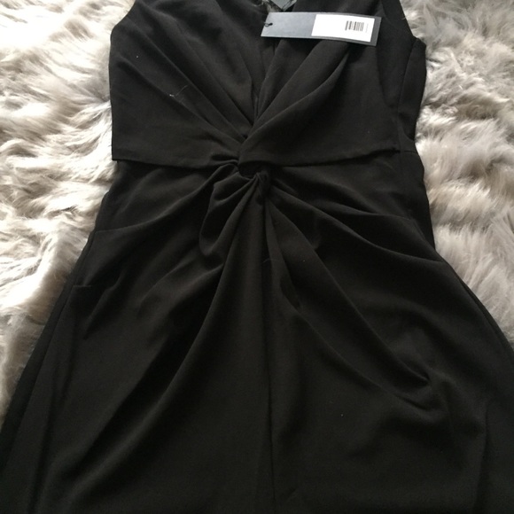 HALSTON HERITAGE Knotted Front Jumpsuit Sz 0 - Picture 6 of 10