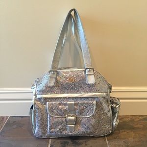 Whak Sak Silver Sparkly Glitz Bag