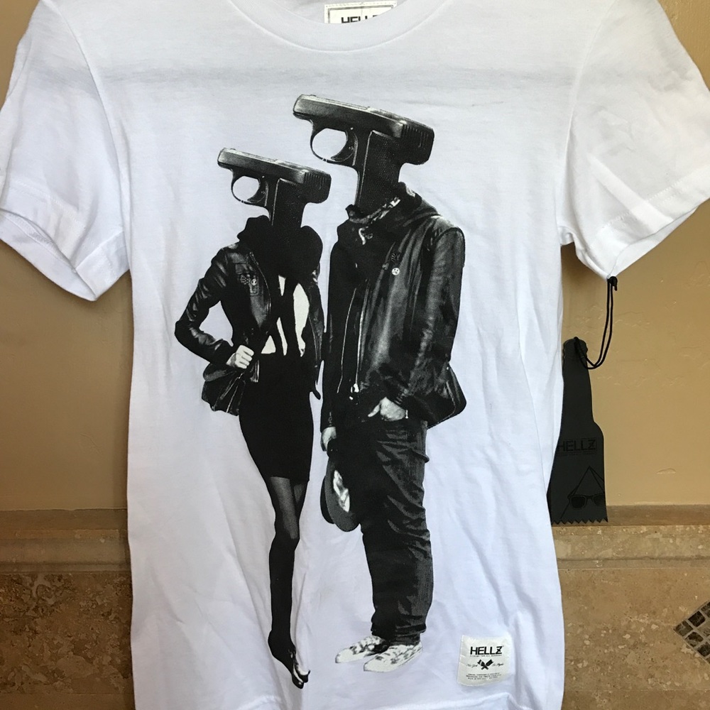 HELLZ White Graphic Tee