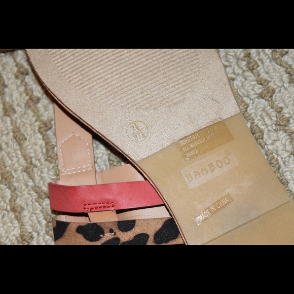 cheetah and coral sandals - Picture 2 of 2