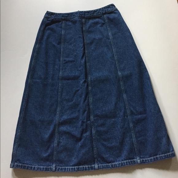 petite denim maxi skirt