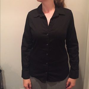 Banana Republic Black Button Down