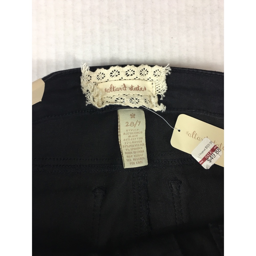 Altar'd State black skinny 5 pocket jeans 4060 - Picture 3 of 4