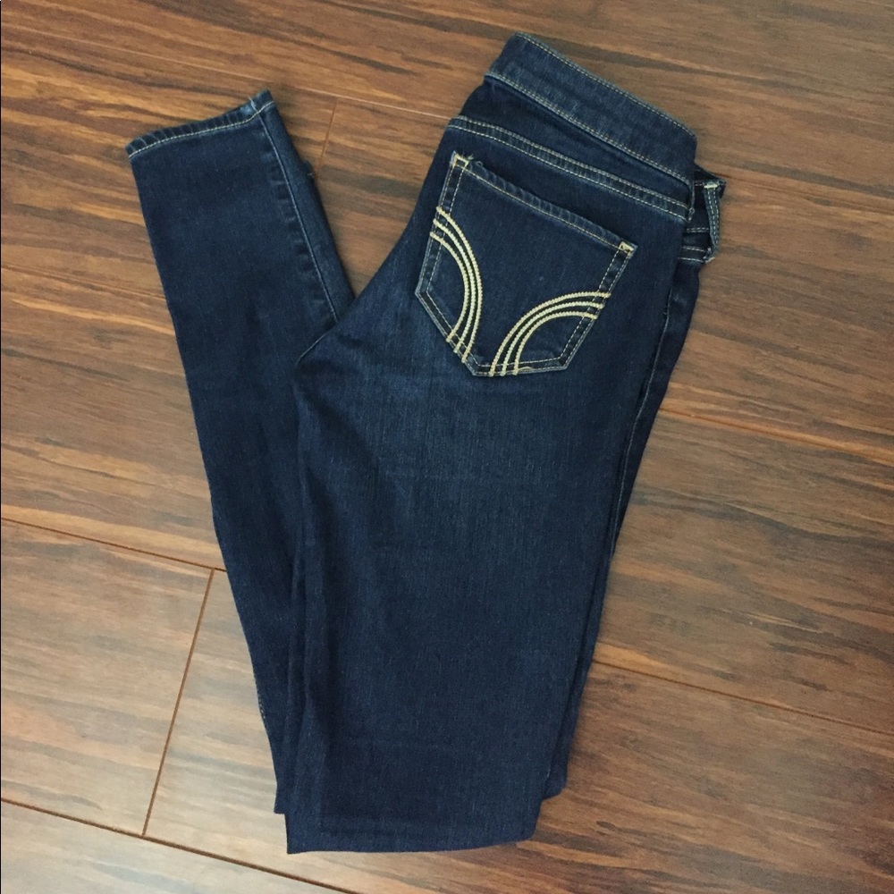 Hollister dark blue skinny jeans/ jeggings