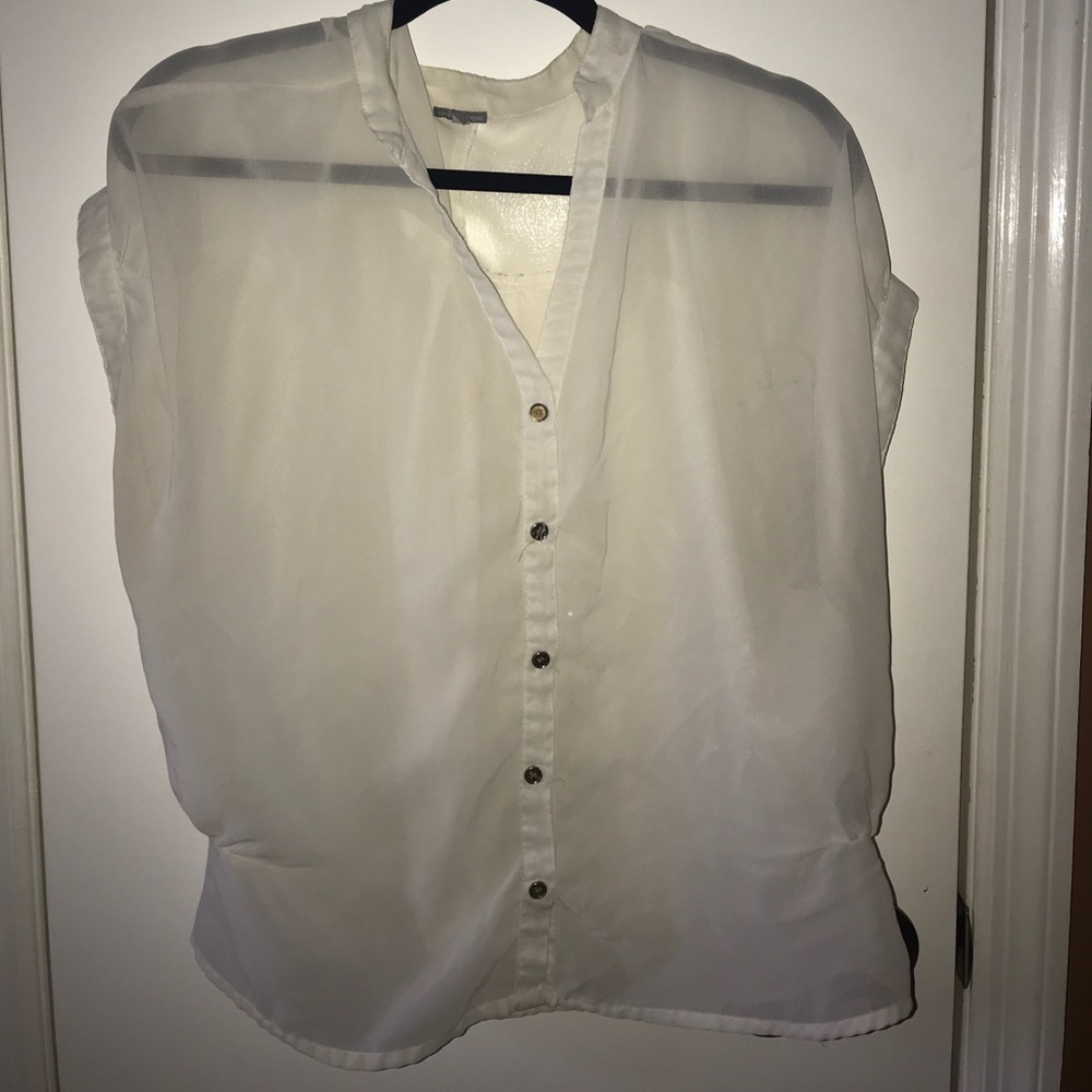 Cream button-up shirt