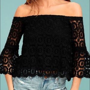 Off the shoulder crochet top