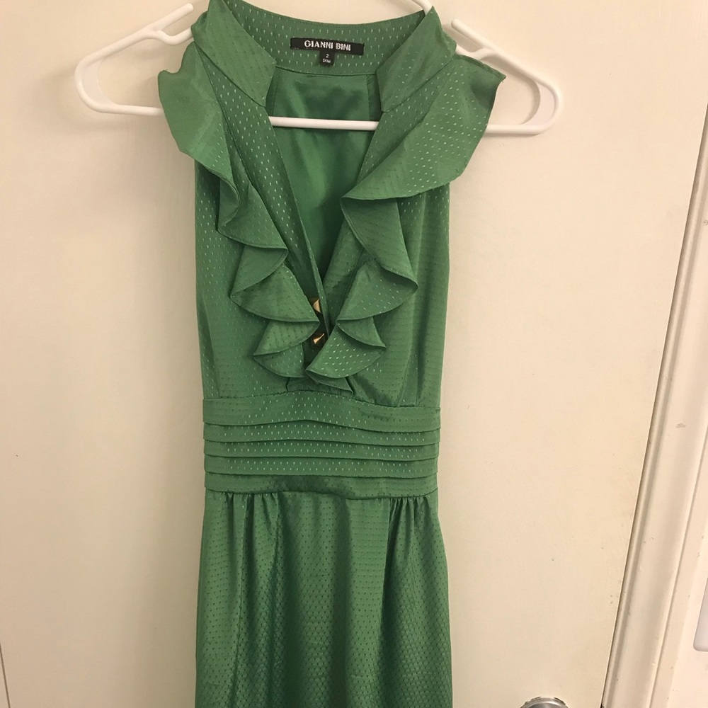 Green cocktail dress