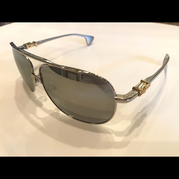 Chrome Hearts sunglasses with real gold accents. main image 5