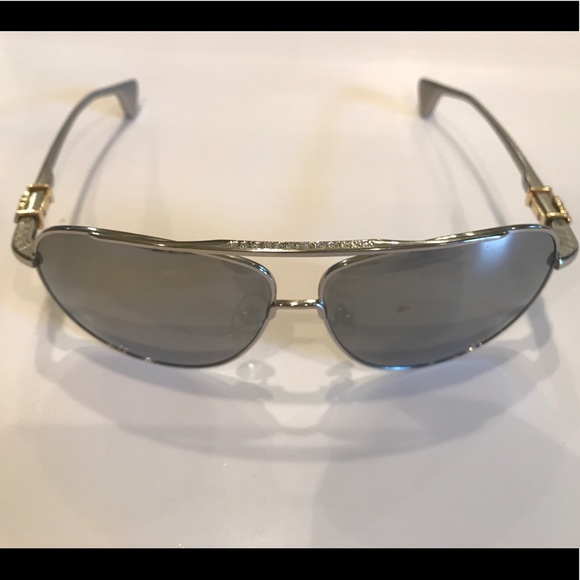 Chrome Hearts sunglasses with real gold accents. main image 4