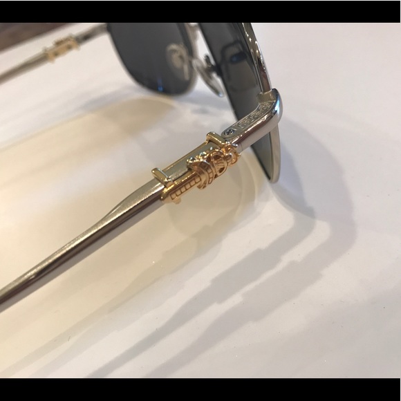 Chrome Hearts sunglasses with real gold accents. main image 7