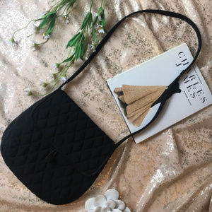 NWOT VERA BRADLEY BLACK QUILTED CROSS BODY!