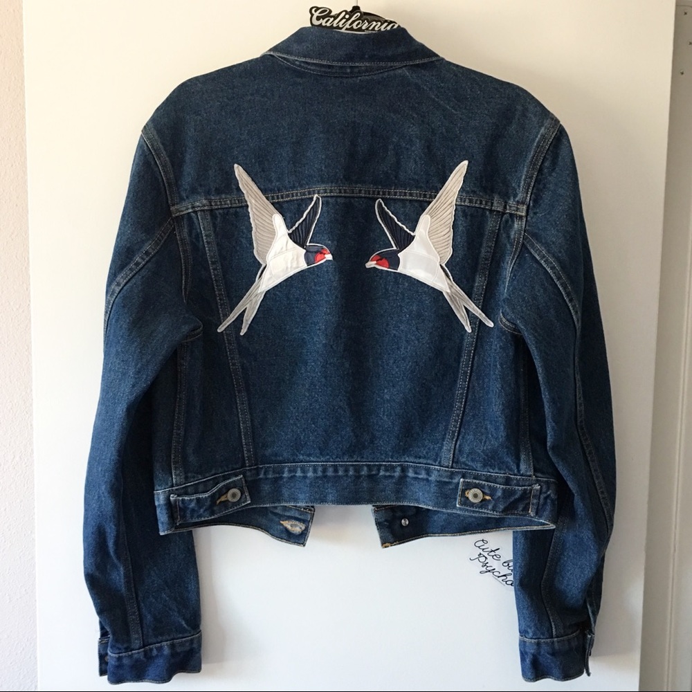 BNWT rare swallow patched Amara denim jacket