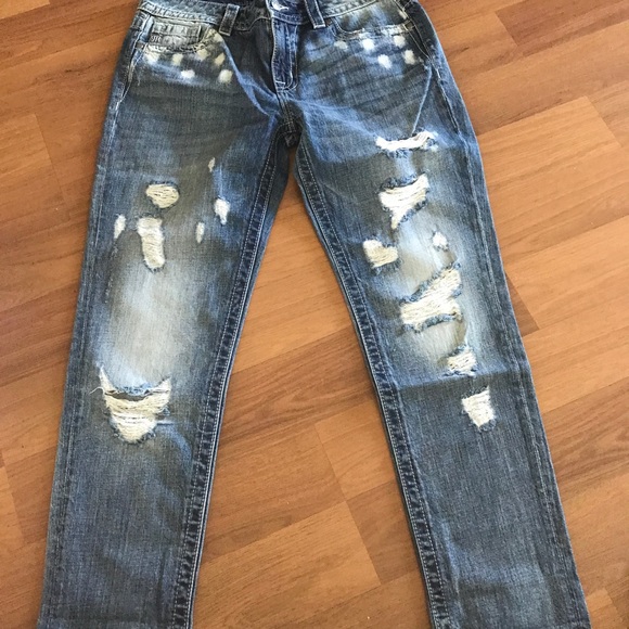 Miss Me High Waist destroyed boyfriend ankle jeans - Picture 2 of 6