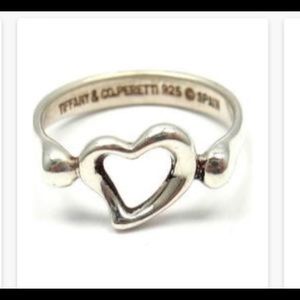 Elsa Peretti for Tiffany open heart stirling ring