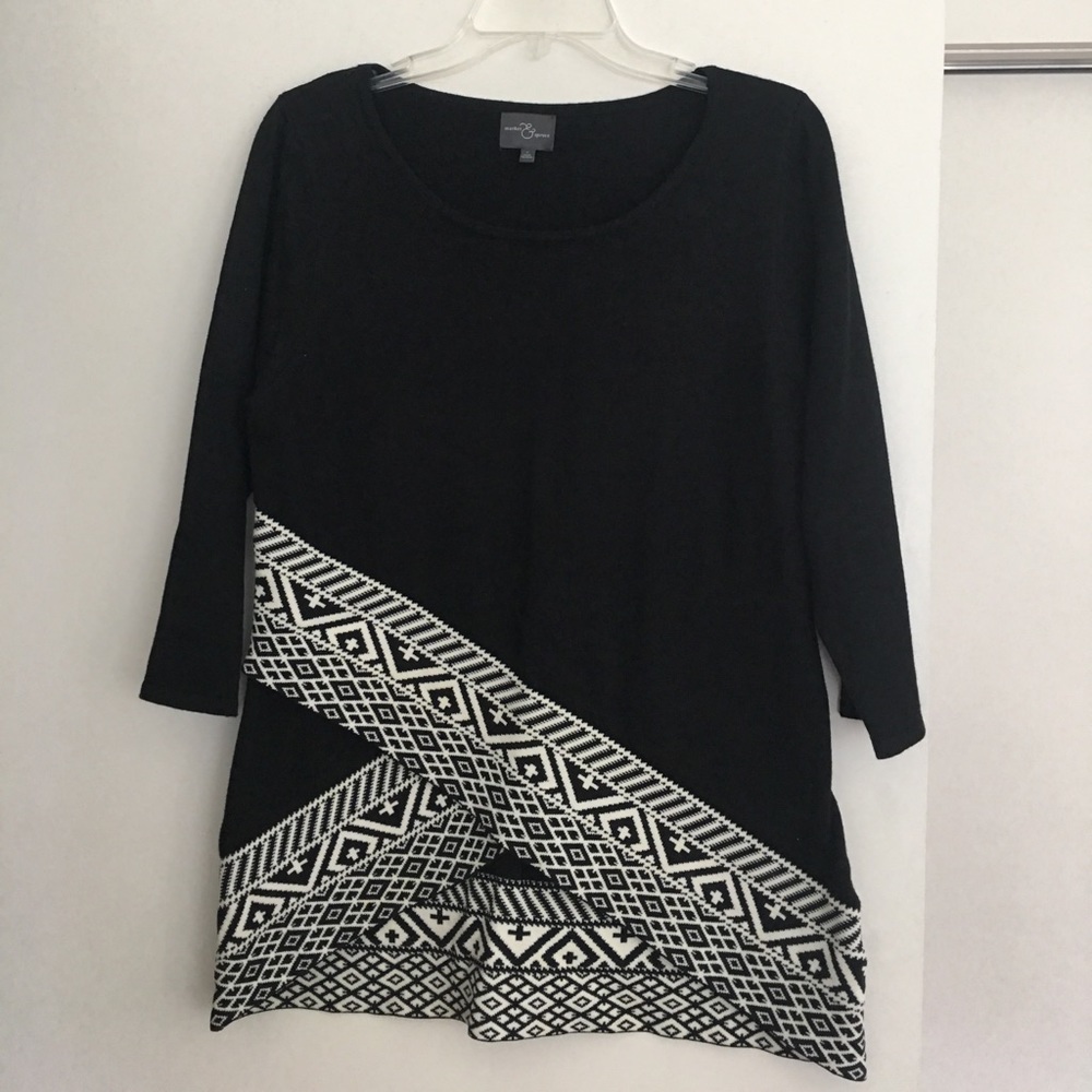 Black and white sweater