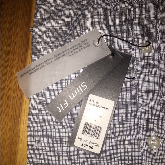 Brand New Galaxy by Harvic Slim Fit Button Up. L - Picture 3 of 3