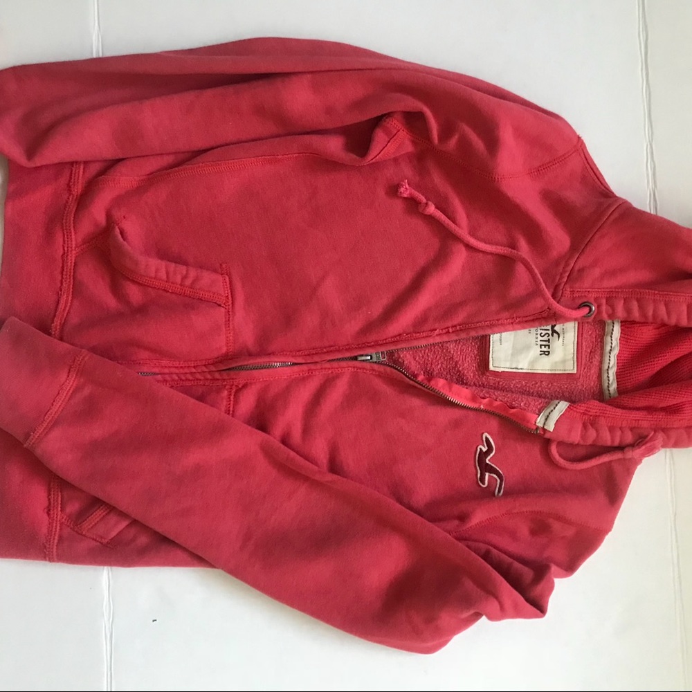 Hollister pink hoodie