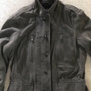 All Saints - Suede Gray - Men's- Large - Jacket