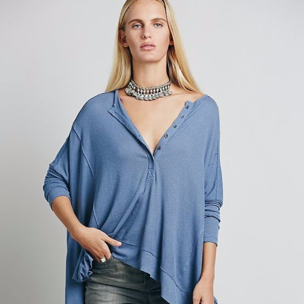 Free People Benedict Canyon Henley Button Thermal