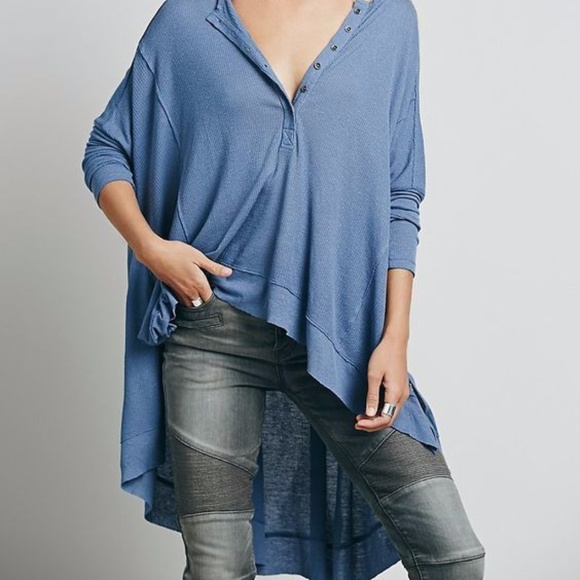 Free People Benedict Canyon Henley Button Thermal - Picture 2 of 6