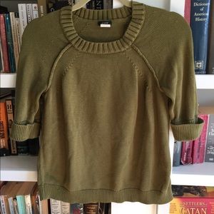 JCrew olive green sweater. Size M