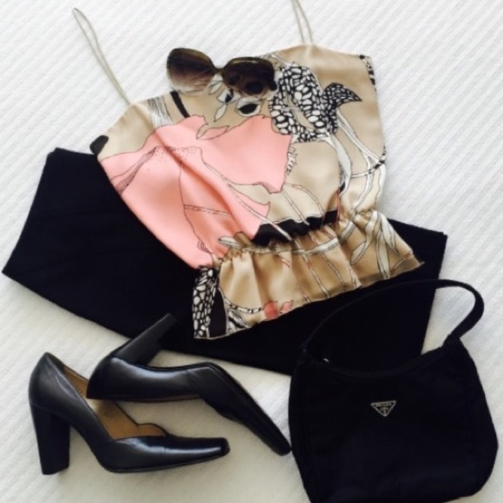 J Crew Spaghetti Strap Tank w/ Gathered Waist