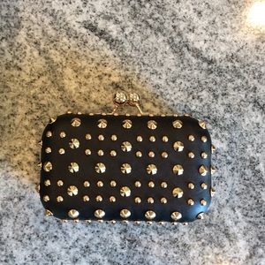 Gold studded Black & Gold Clutch