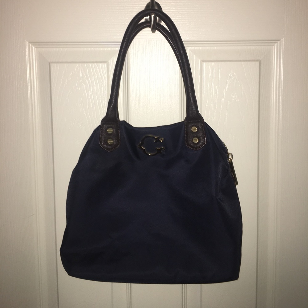 Navy Nylon C Wonder Bag