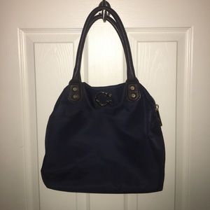 Navy Nylon C Wonder Bag